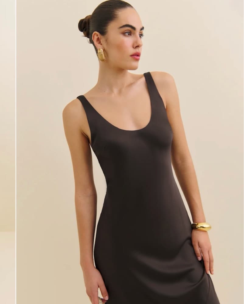 Reformation Sapphira Satin Dress - Image 3