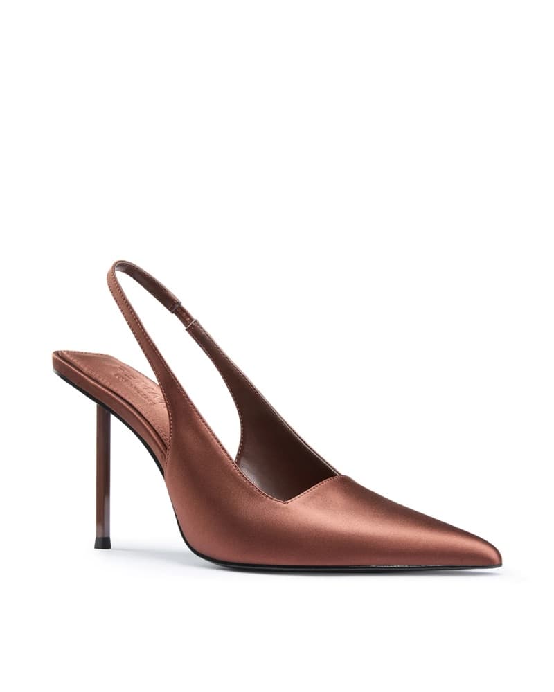 Femme LA G63 Slingback Chocolate Satin - Image 4