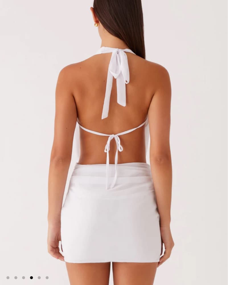 Peppermayo White Halter Dress - Image 3