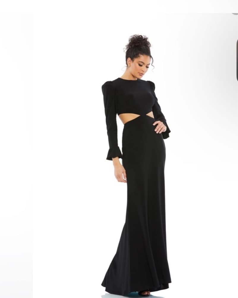 Elegant Black Cutout Maxi Dress - Image 1