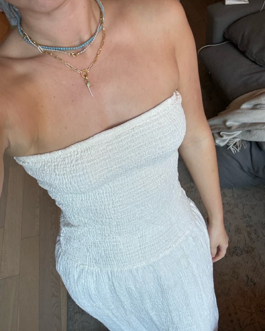 Zara Strapless midi Dress - Image 1