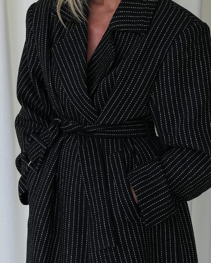 Nakd Long Black Coat - Image 2