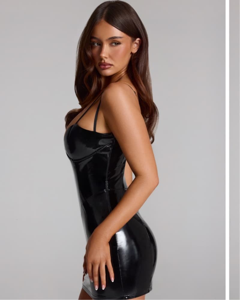 Oh Polly Coratina Vinyl Corset Mini Dres - Image 3