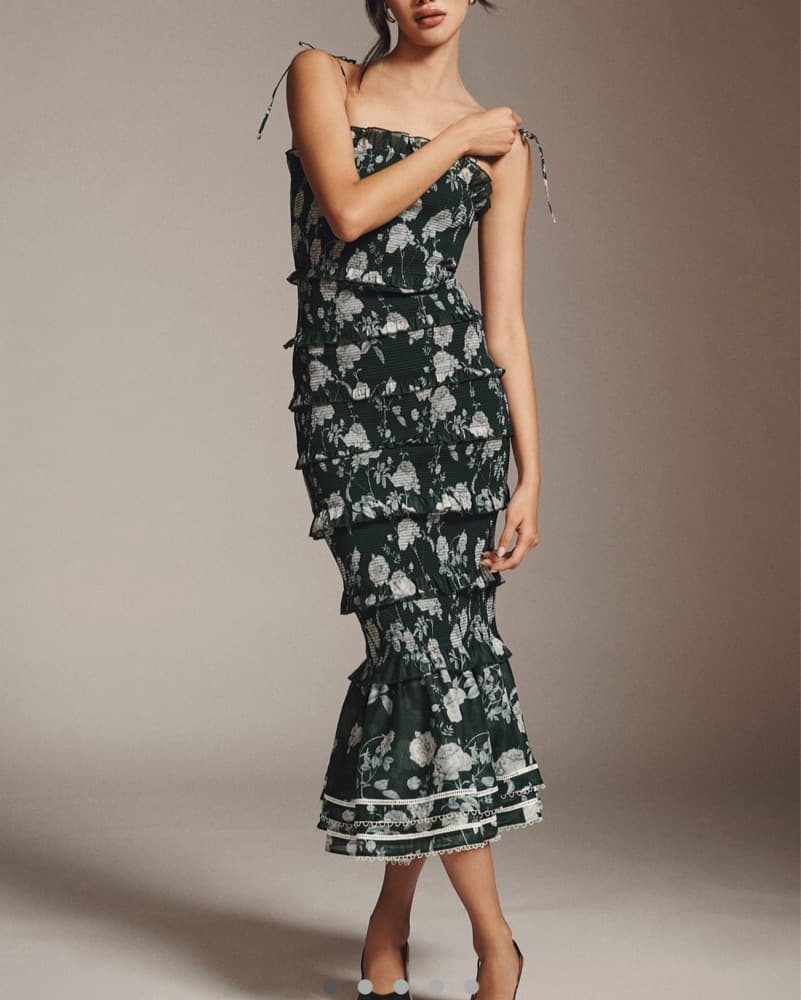 V. Chapman Geranium Ruched Dress - Image 4