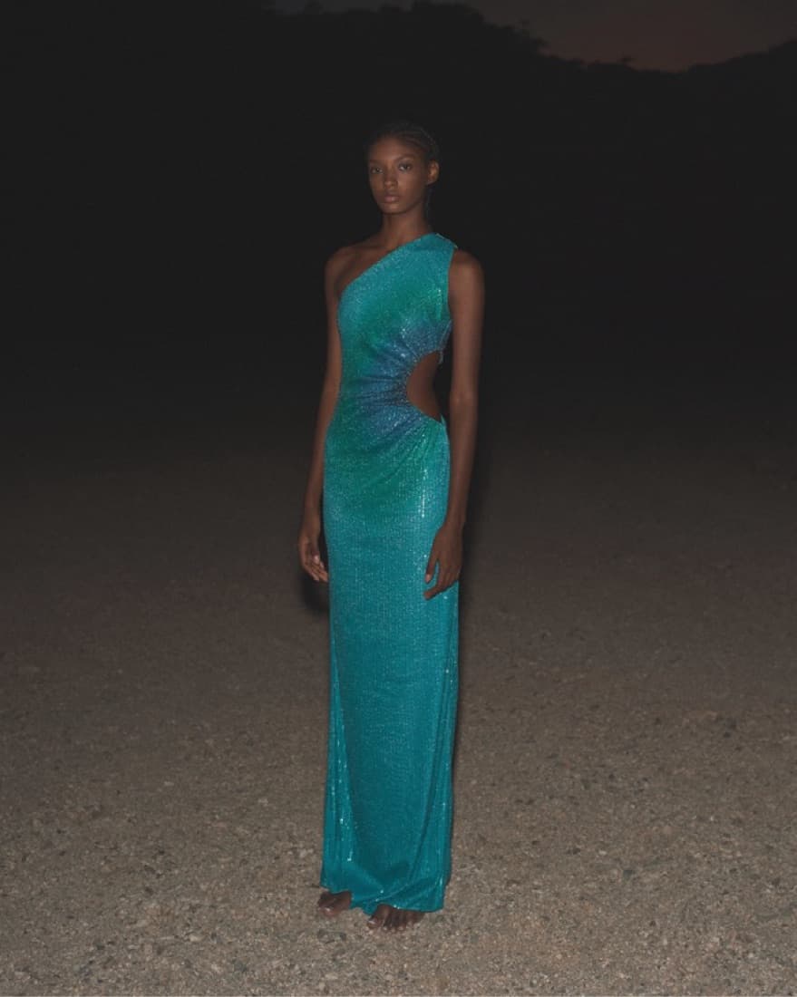 Baobab One-Shoulder Sequin Gown - Image 1