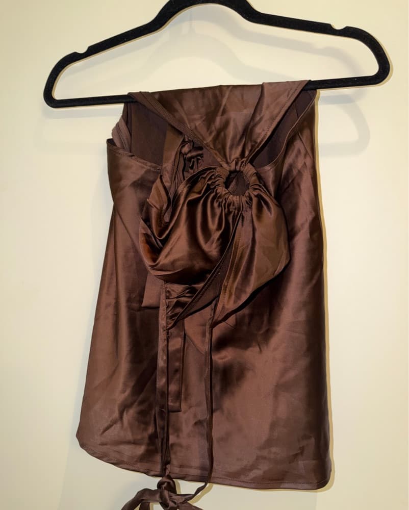 Peppermayo Satin Cut Out Mini Dress - Image 2