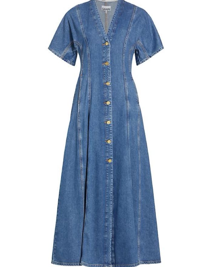 Ganni Future Maxi Denim Dress - Image 3