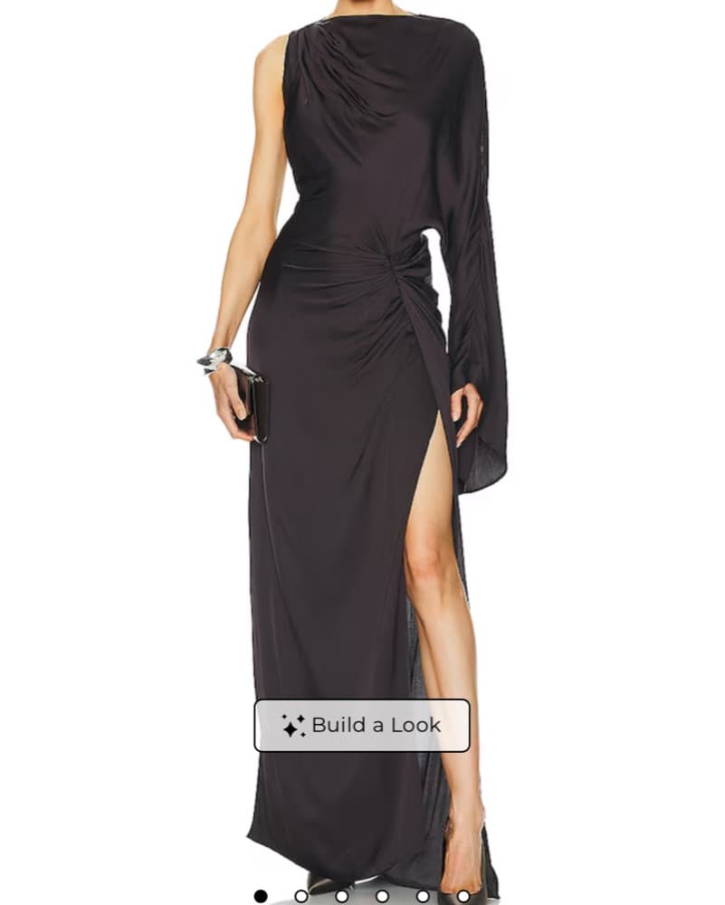 Glamorous Chocolate Brown Black Tie Dre' - Image 1