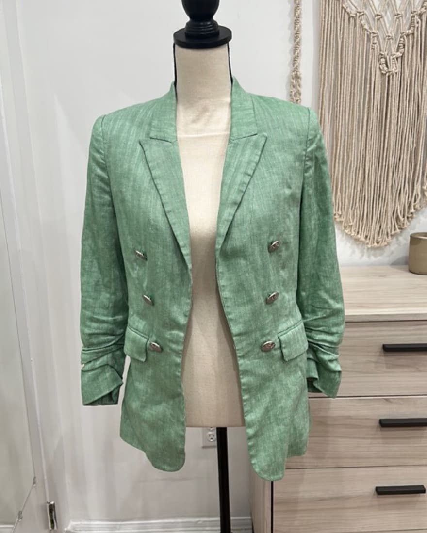 Veronica Beard Beacon Blazer Green 0 - Image 3