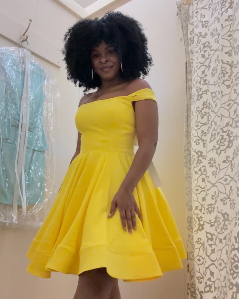 Mac Duggal Yellow Dress - Image 2