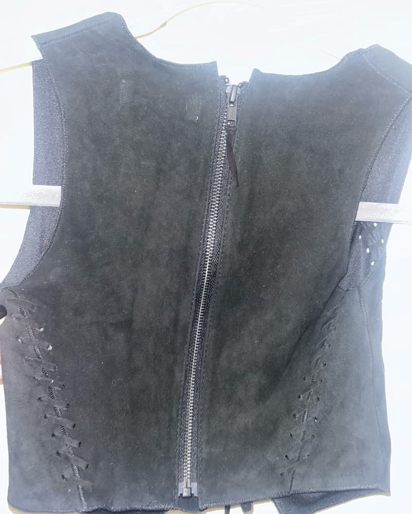 Danielle Guizio Suede Corset lace up top - Image 3