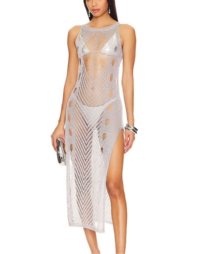 REVOLVE: Silver Maxi Dress - Image 1