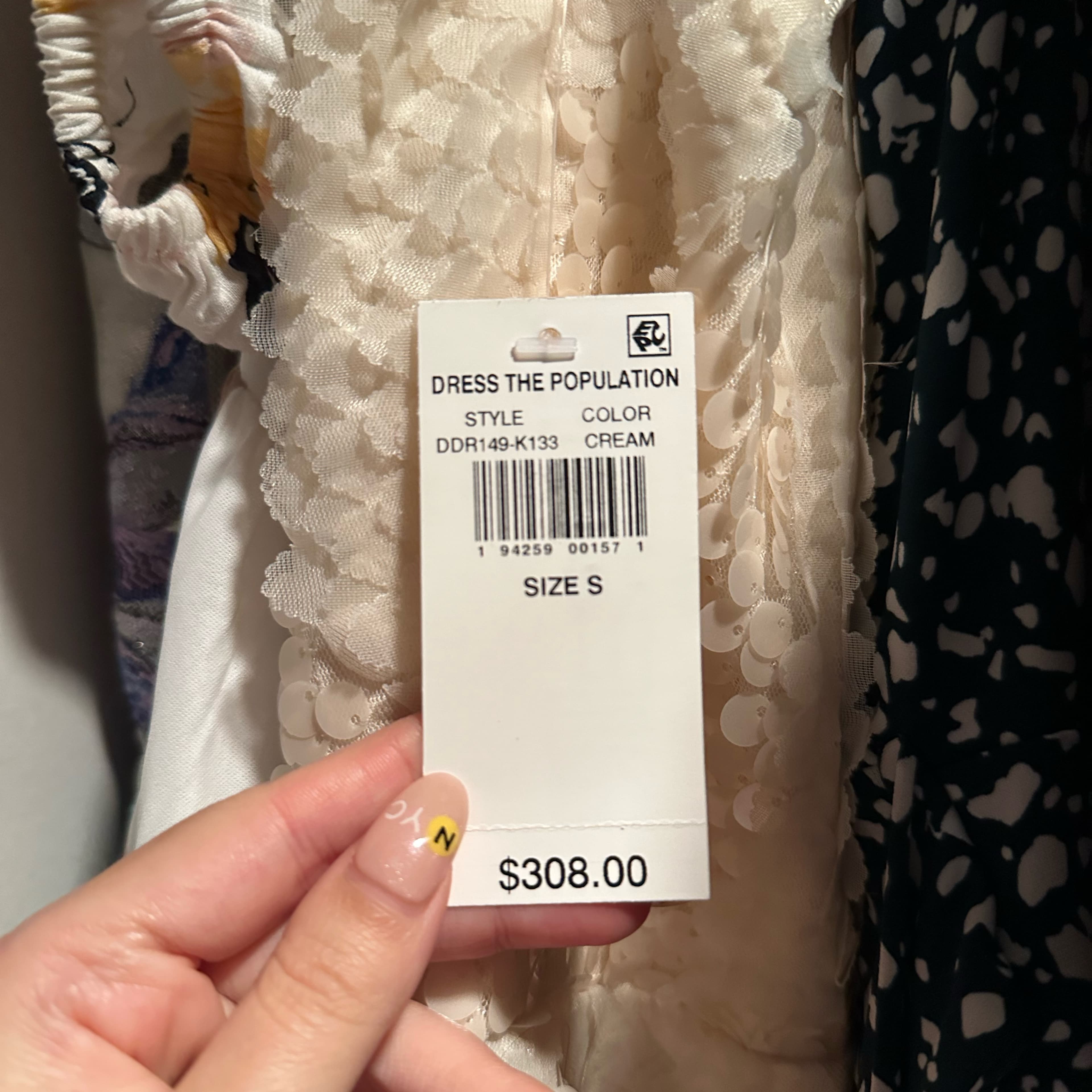 Dress the Population cream sequin dress - Image 6