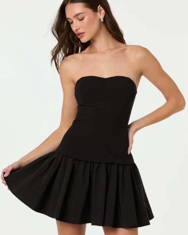 Astr The Label Black Straplesa Dress  - Image 2