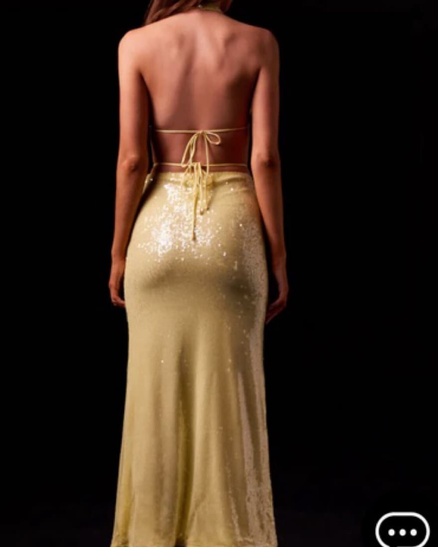 Yellow Sequin Peppermayo Maxi dress - Image 2
