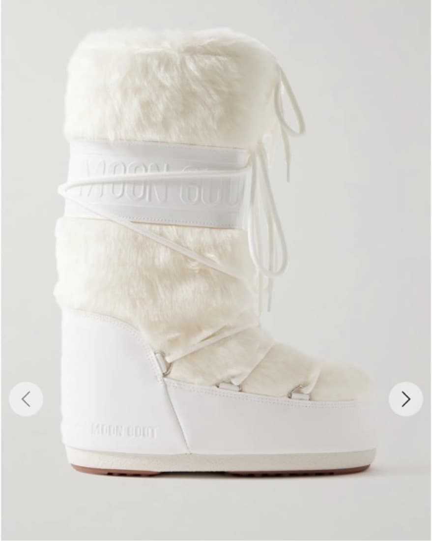 Tall White Furry Moon Boots - Image 1