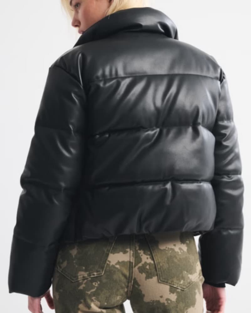 Leather Puffer Jacket - Image 6
