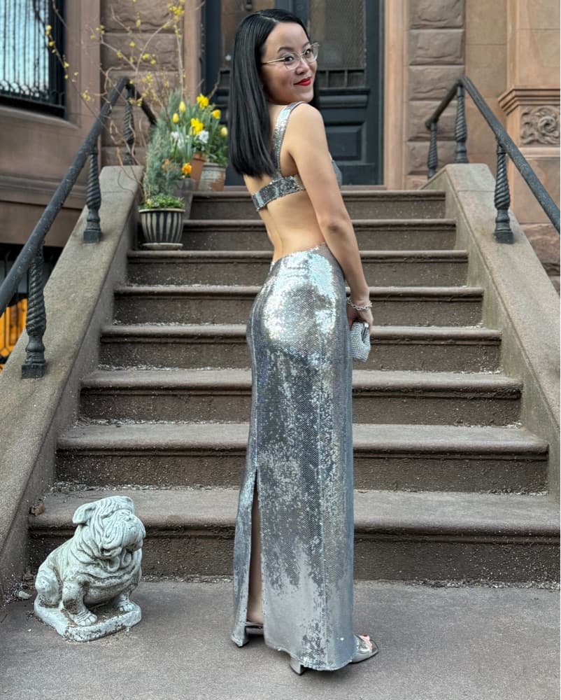 Meshki Silver Sequin Dress - Image 1