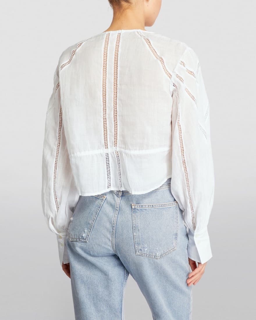 Frame White Linen Blouse - Image 2