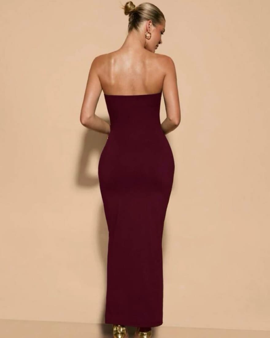 Metal Flower Decor Bodycon Dress - Image 2