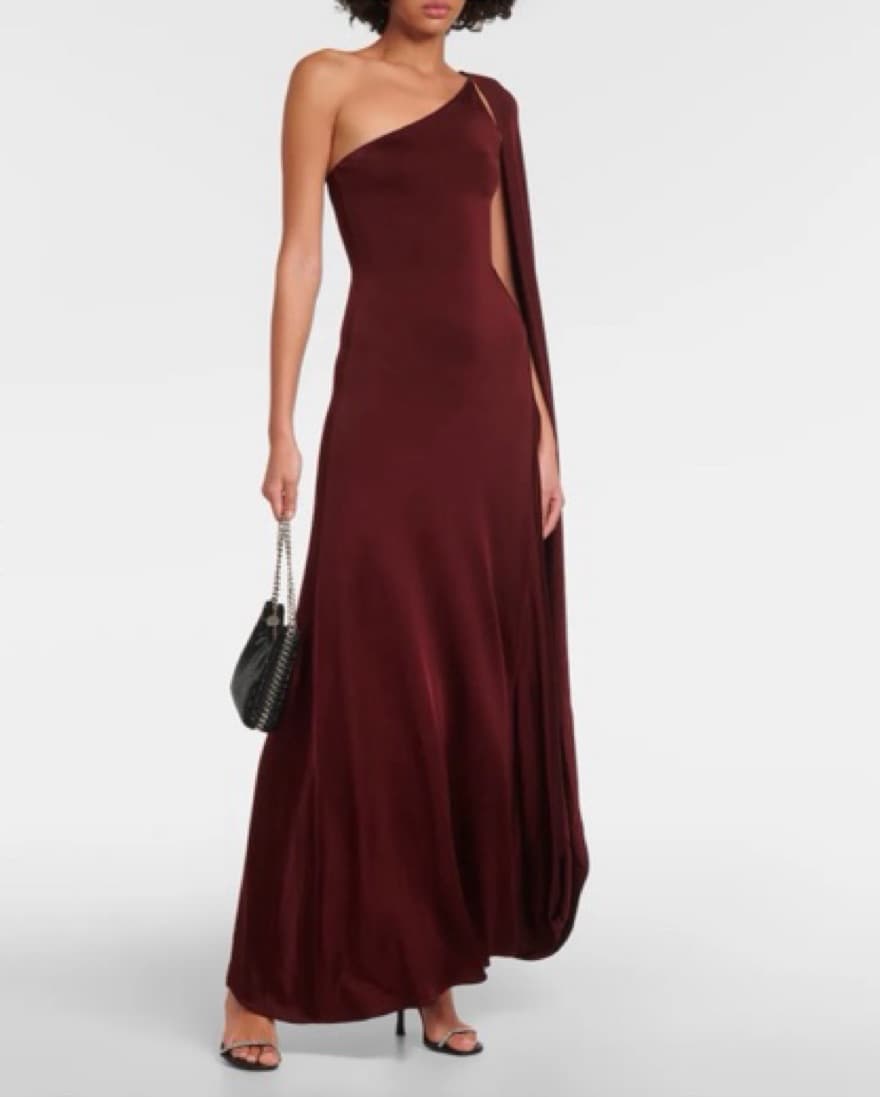 Stella McCartney Caped Satin Gown - Image 1