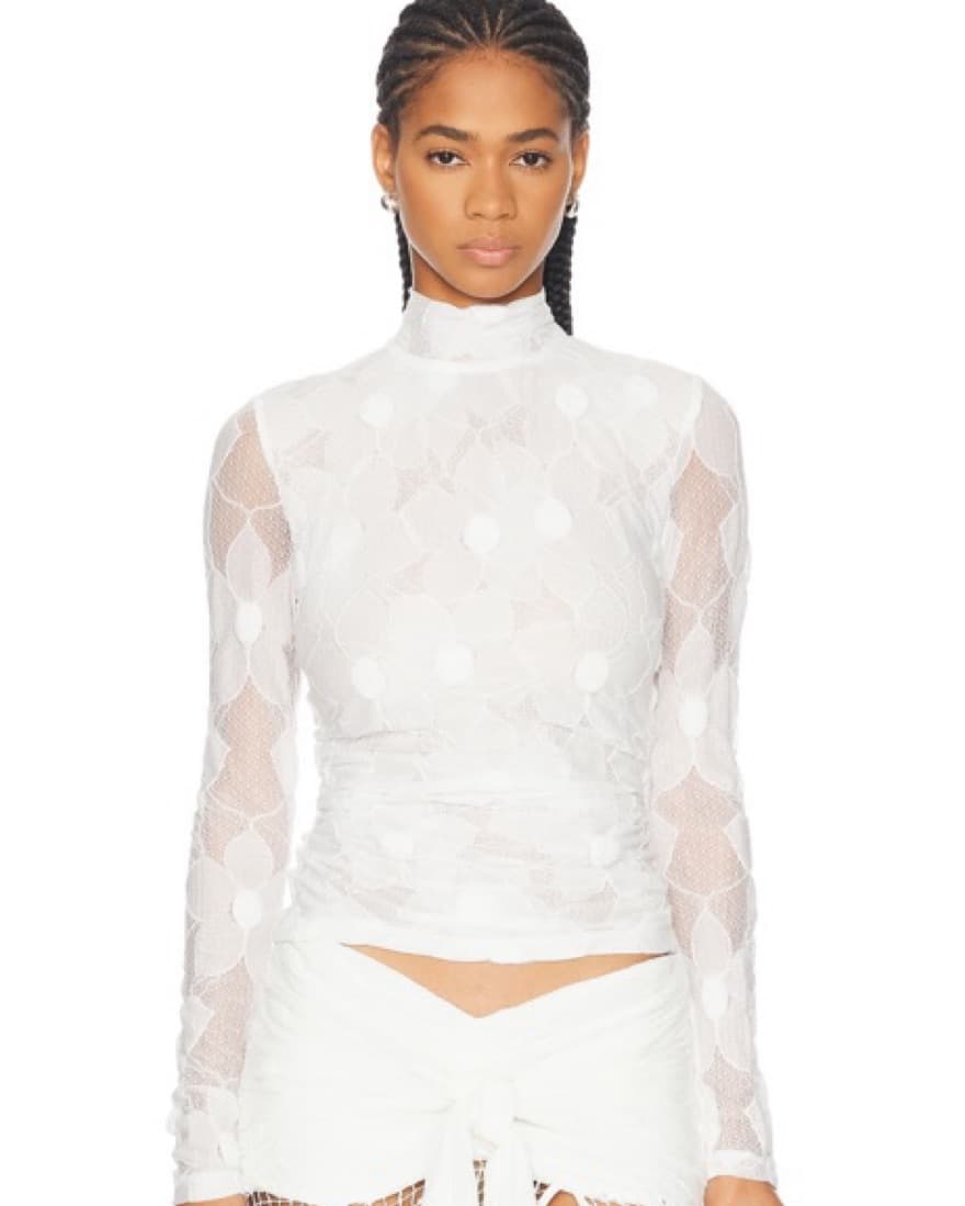 Siedres White Lace Turtleneck - xs - Image 4