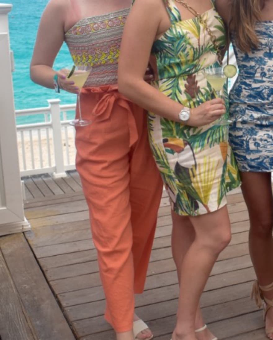 Alice & Olivia Orange Linen Pants   - Image 3