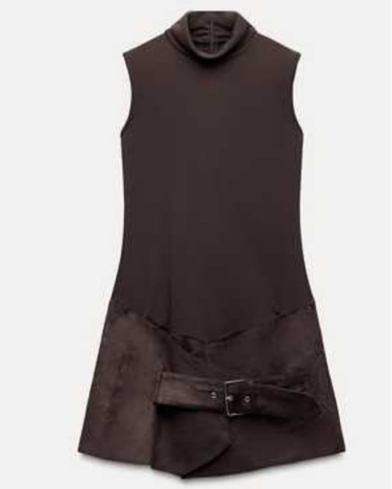 Zara Chic Sleeveless Romper with Belt - Image 1