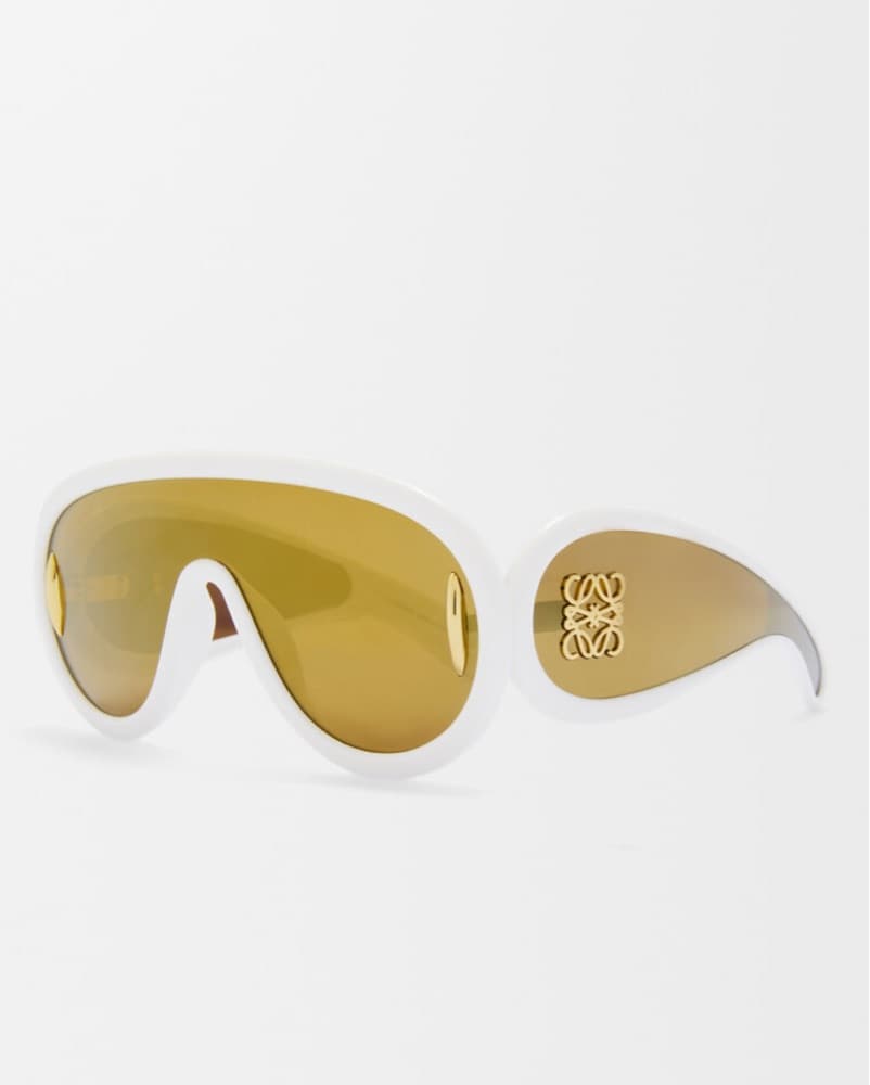 White Loewe Wave Mask Sunglasses - Image 3