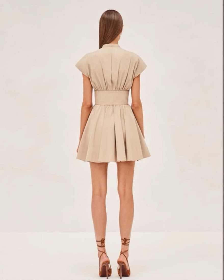 Khaki Alexis Mini Dress - Image 3
