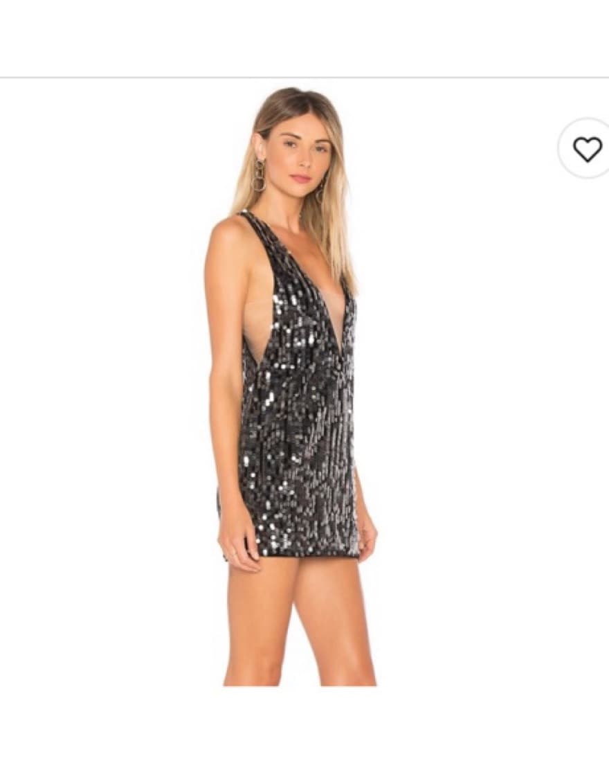 Black Sequin Revolve Dress - Image 3