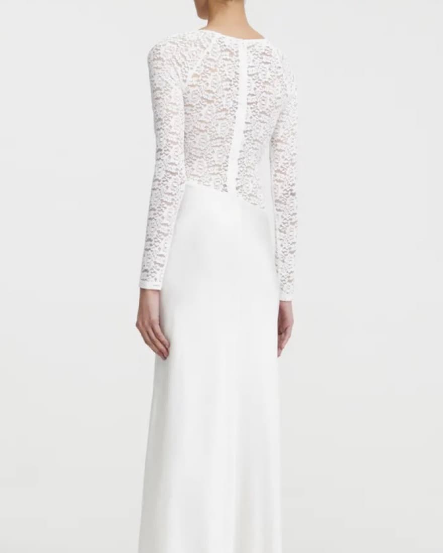 Sofiya Long Sleeve Stretch Lace & Satin  - Image 2