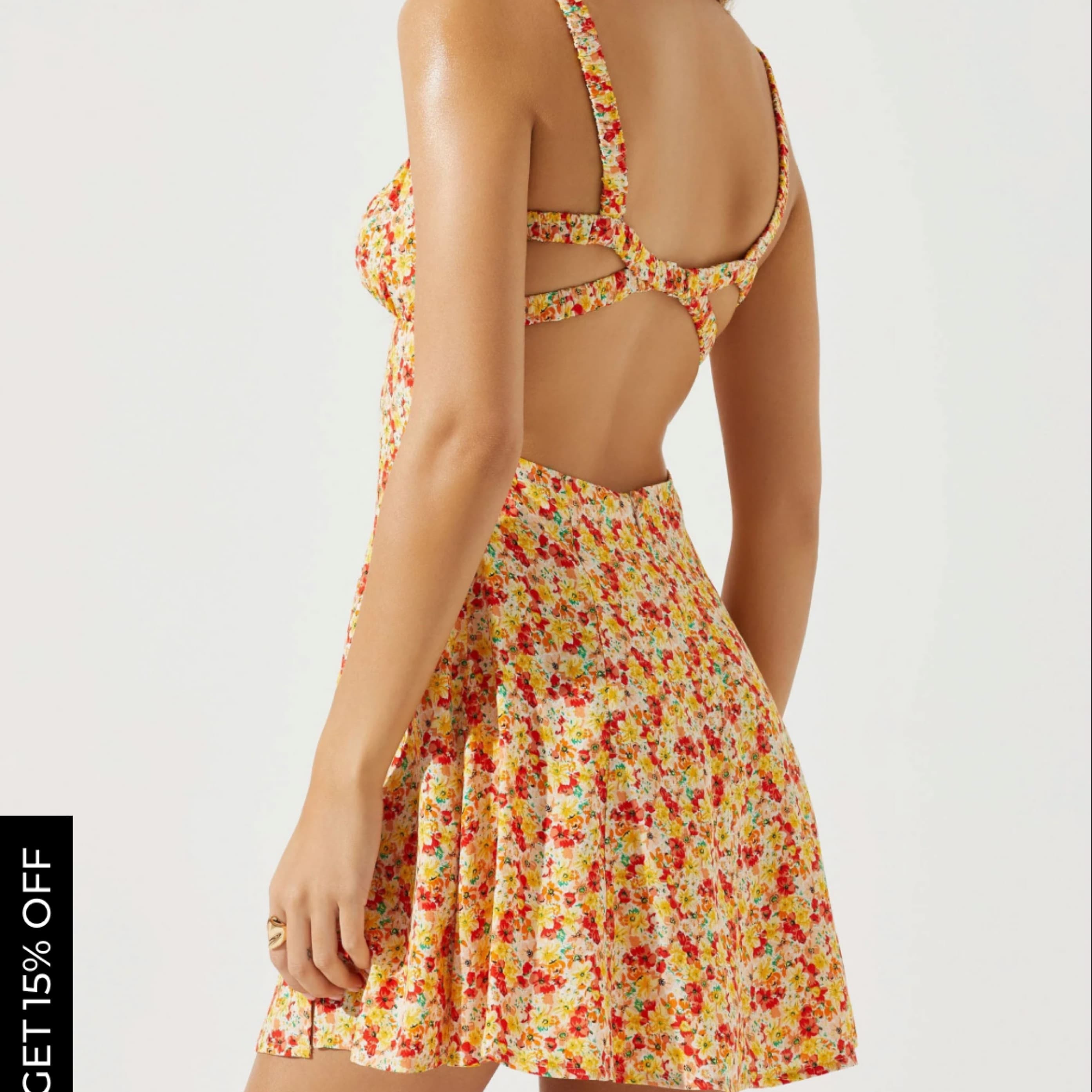 Astr Floral Mini Dress - Image 3