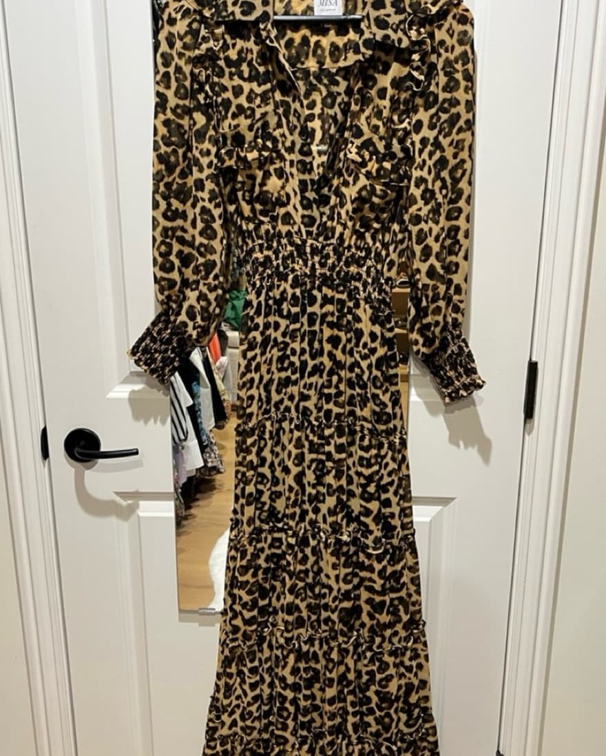 Misa Cheetah Maxi Dress - Image 3
