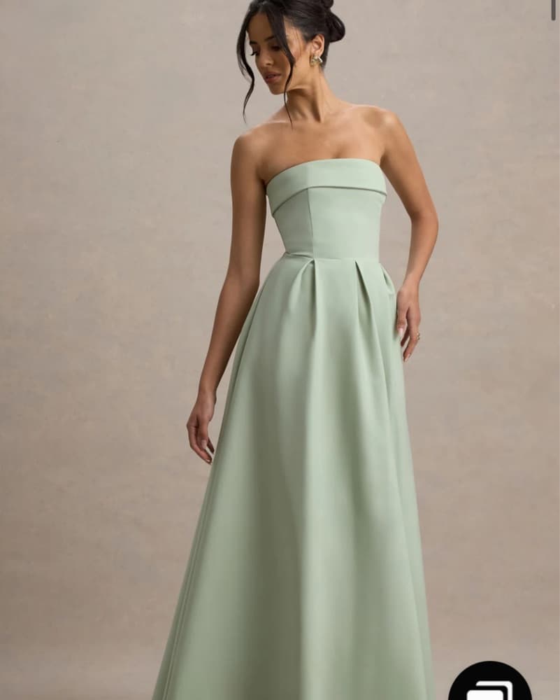 Strapless Sage Gown - Image 3