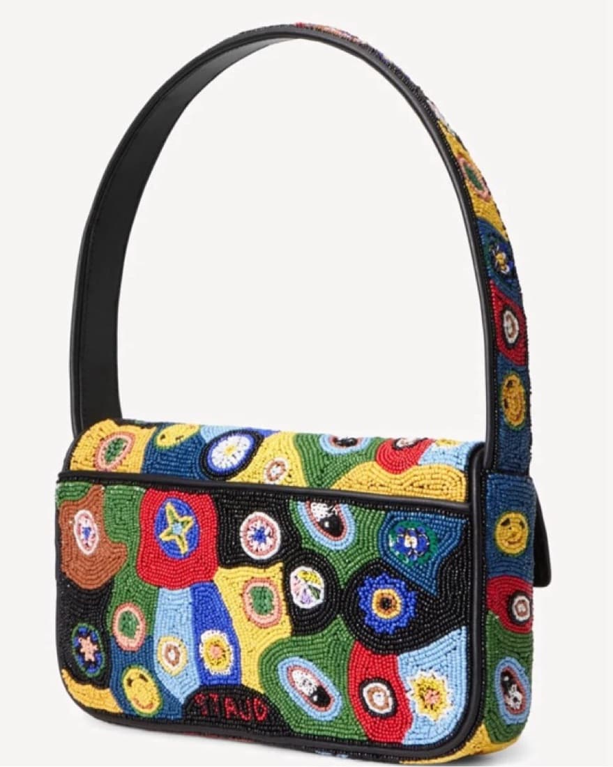 STAUD BEADED BAG BLACK MILLEFIORI - Image 2