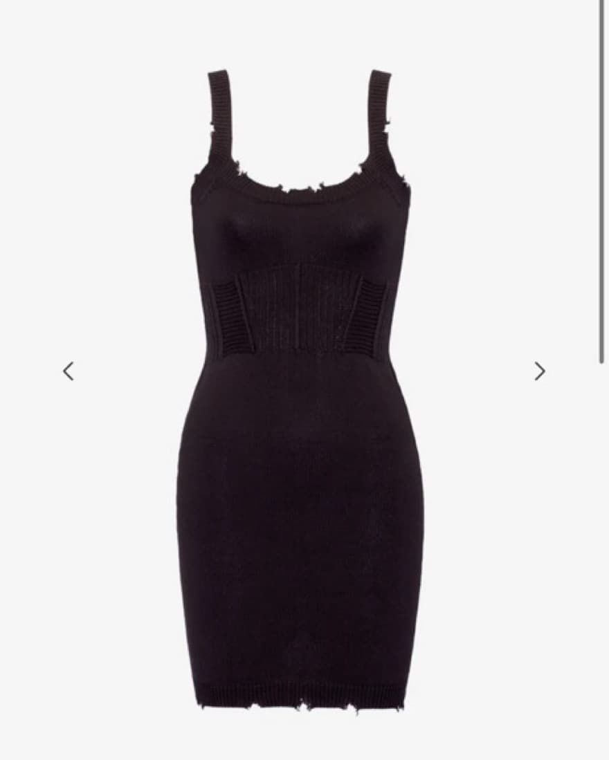 Black Knit Mini Dress - Image 2