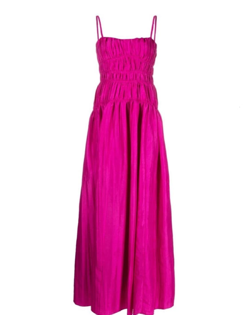 shirred-panel maxi dress - Image 1