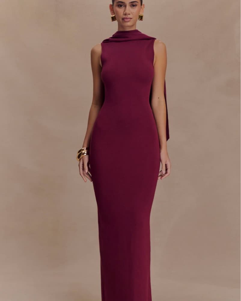 DARBY Knit Scarf Maxi Dress - Image 1