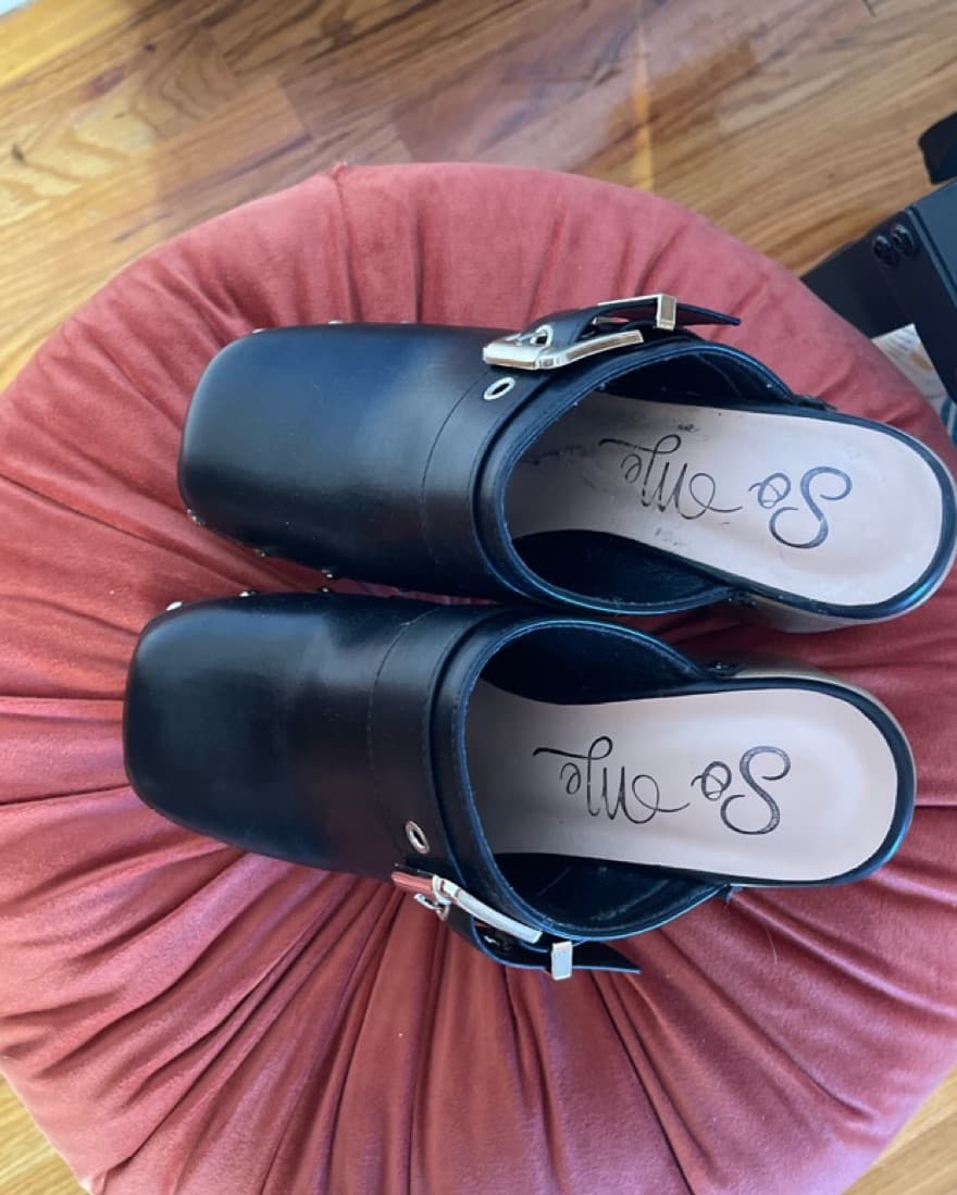 Black Studded Clogs - Image 2