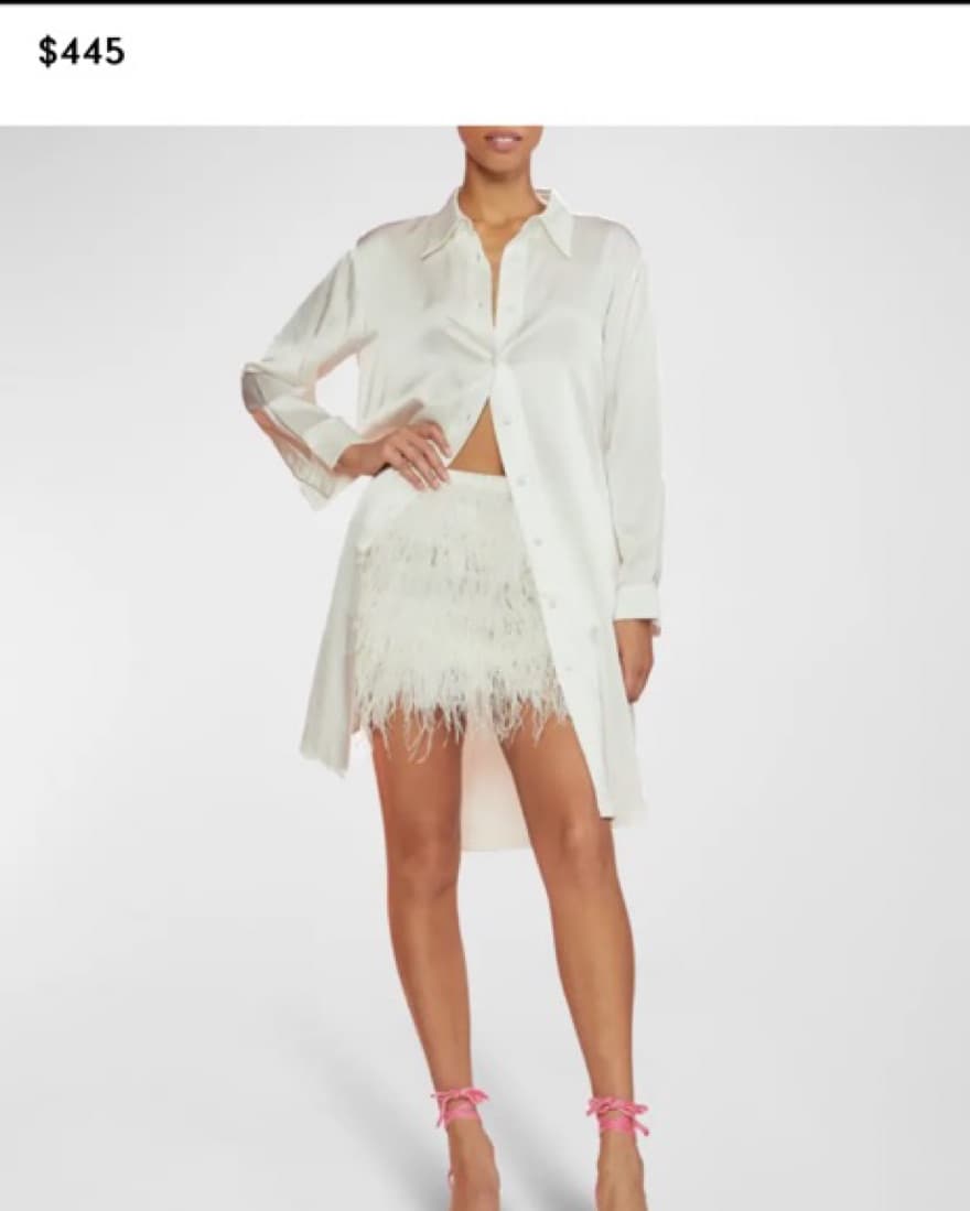 Cynthia Rowley Ostrich Feather Skirt  - Image 2