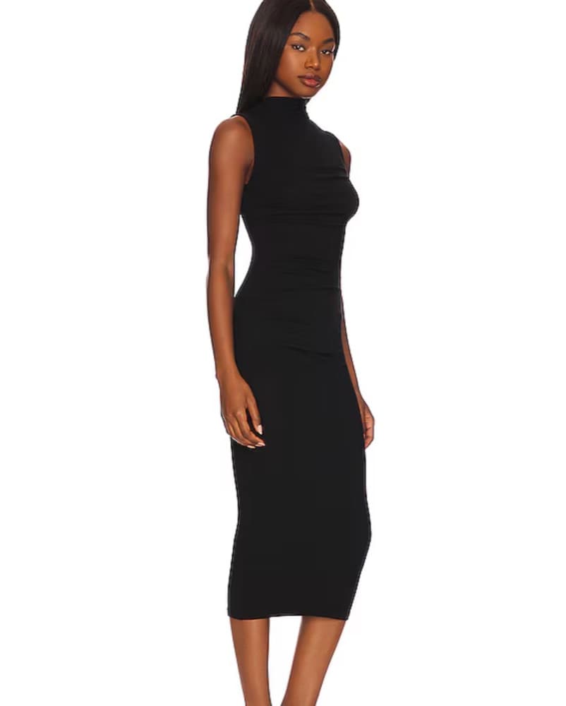 Silk Knit Sleeveless Twist Midi Dress  - Image 2