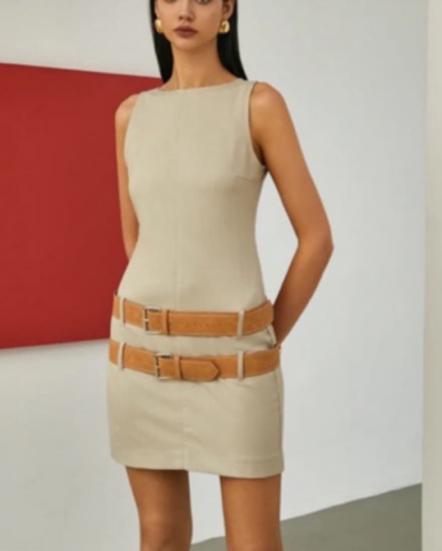 Zara Double Belt Dress - Image 3
