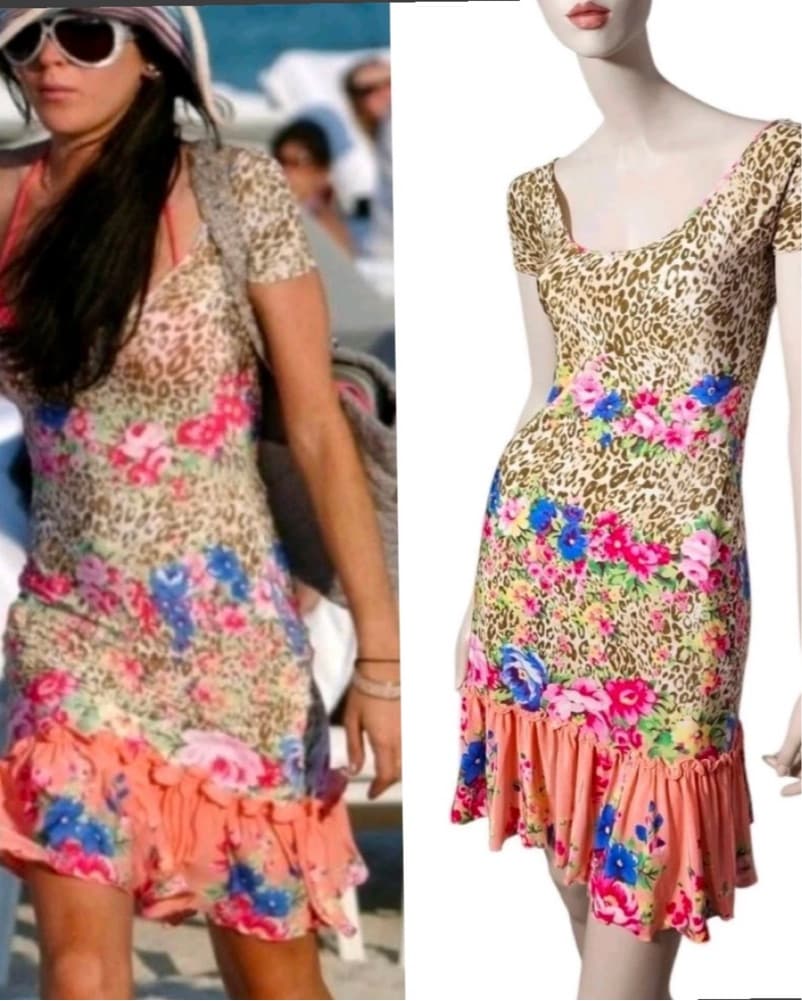 Blumarine ドレス Blumarine 2005 Floral/Leopard Dress by Blumarine | Pickle
