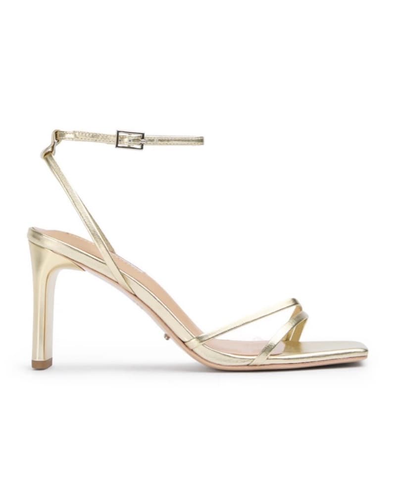 Strappy Gold Slingback Heels - Image 3