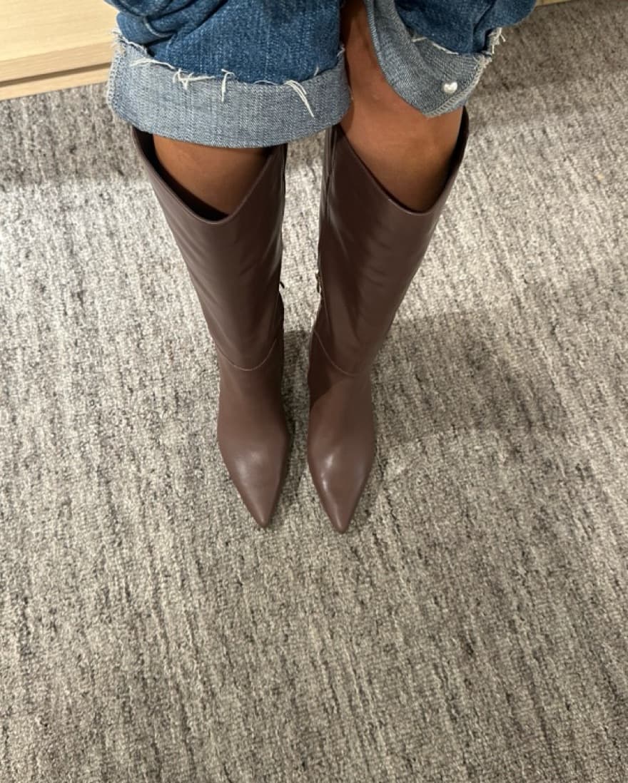 Coffee Brown Knee High Boots - Image 5