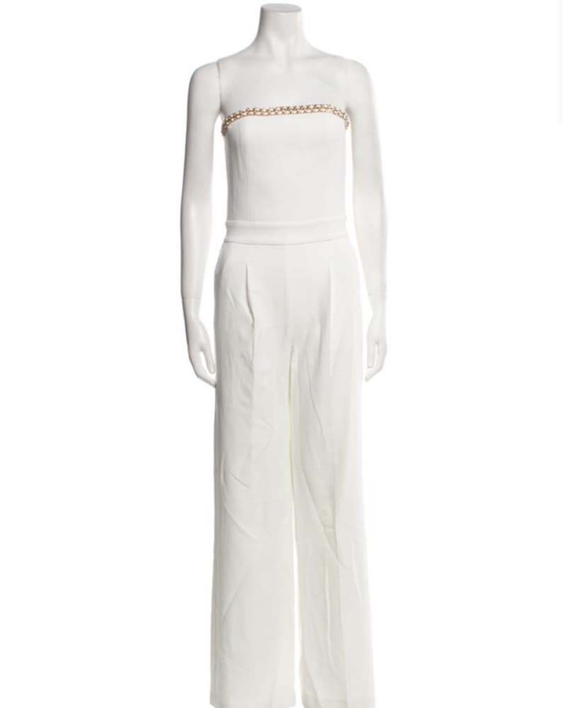 Generation Love White Strapless Jumpsuit - Image 1