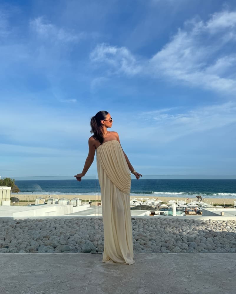 Drape Bandeau Maxi Dress - Image 2