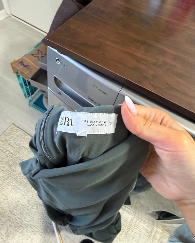 Zara Olive Green Maxi Dress - Image 3