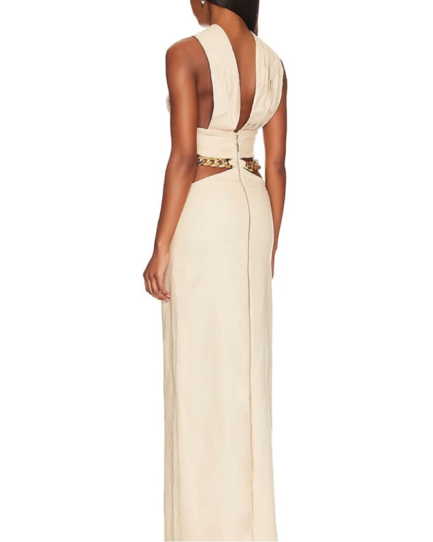 Bronx And Banco Naomi Dress in Beige - Image 3